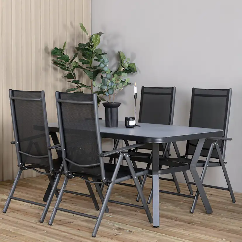 Matgrupp Utomhus Venture Home Vyn med 4 Chair Trädgårdsstolar