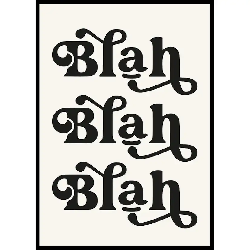 Poster Gallerix Blah Blah Blah