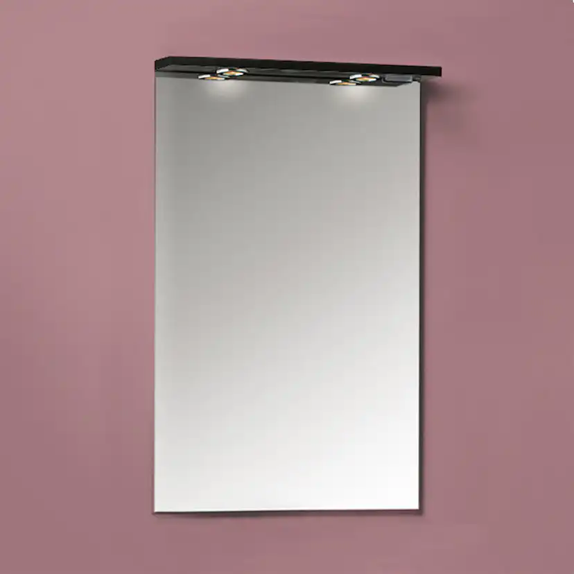 Spegel Noro Avanti Svart Halogen