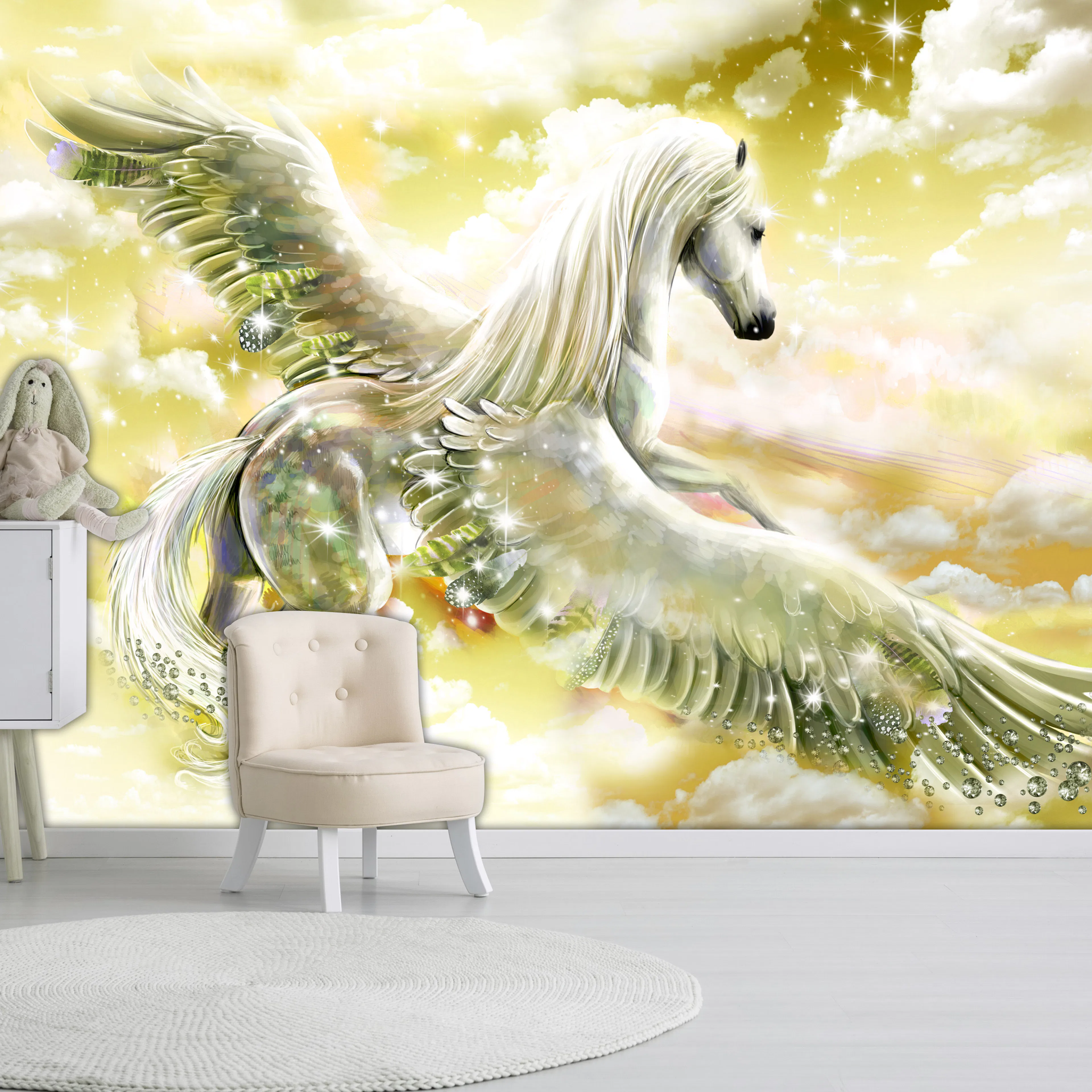 Fototapet Arkiio Självhäftande Pegasus Yellow