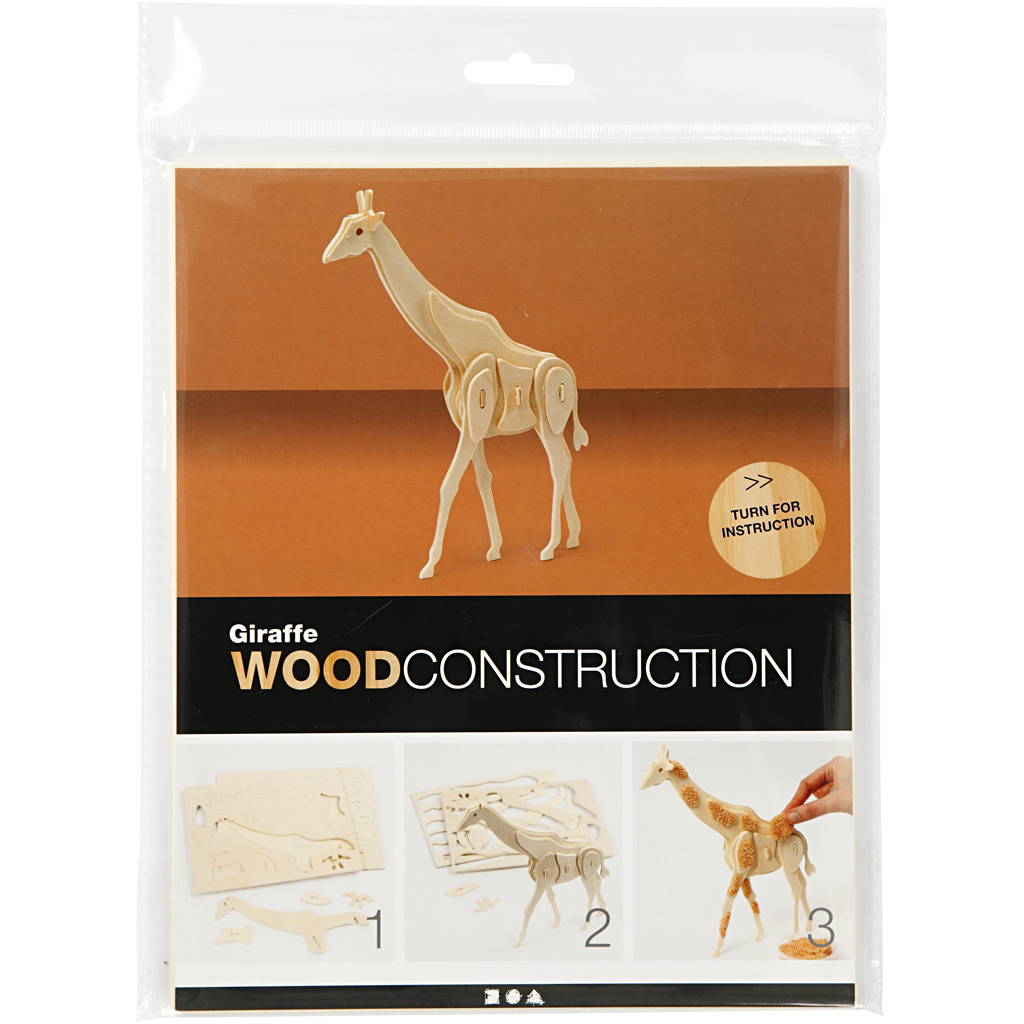 Konstruktionsfigur Creativ Company 3D Giraff Stl 20x4,2x25 cm 1 st