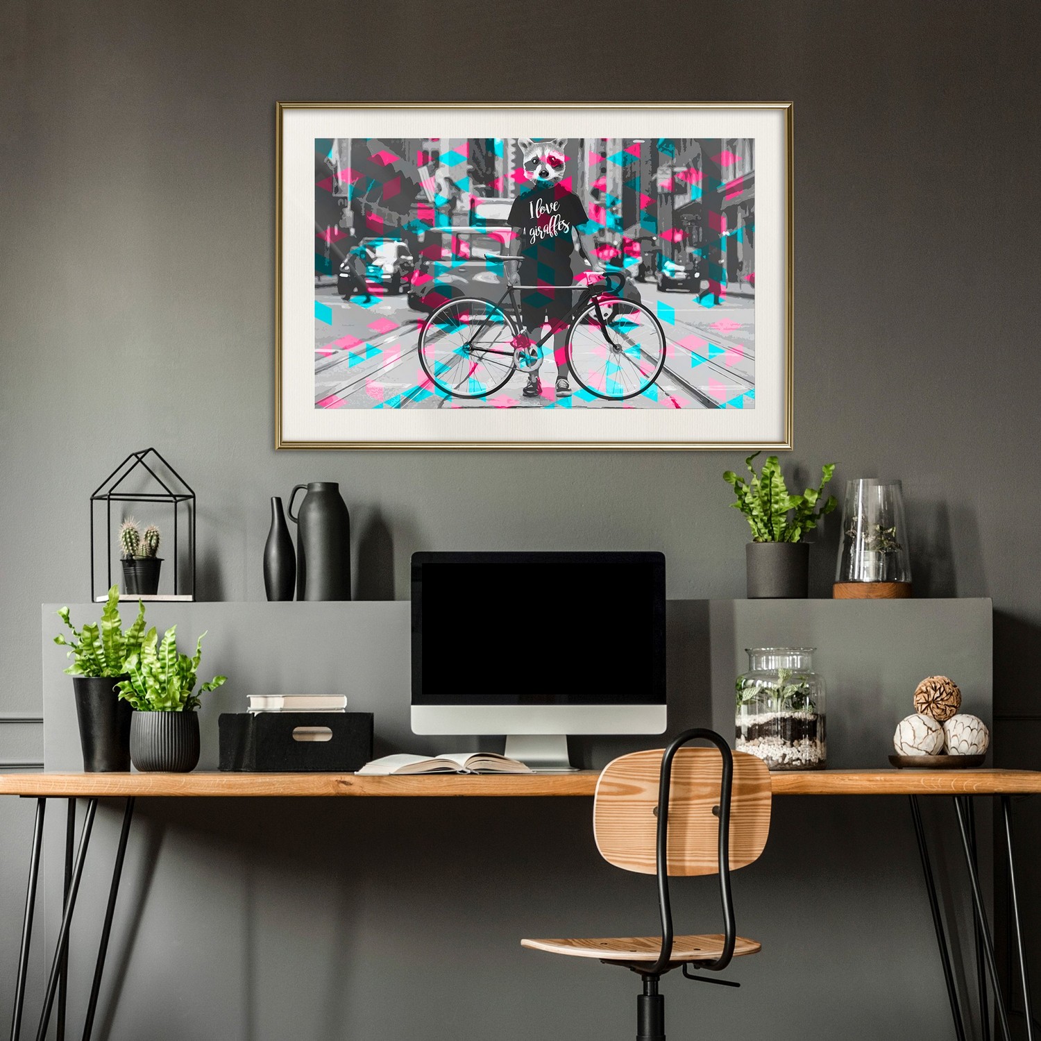 Poster Artgeist Affisch I Love Giraffes