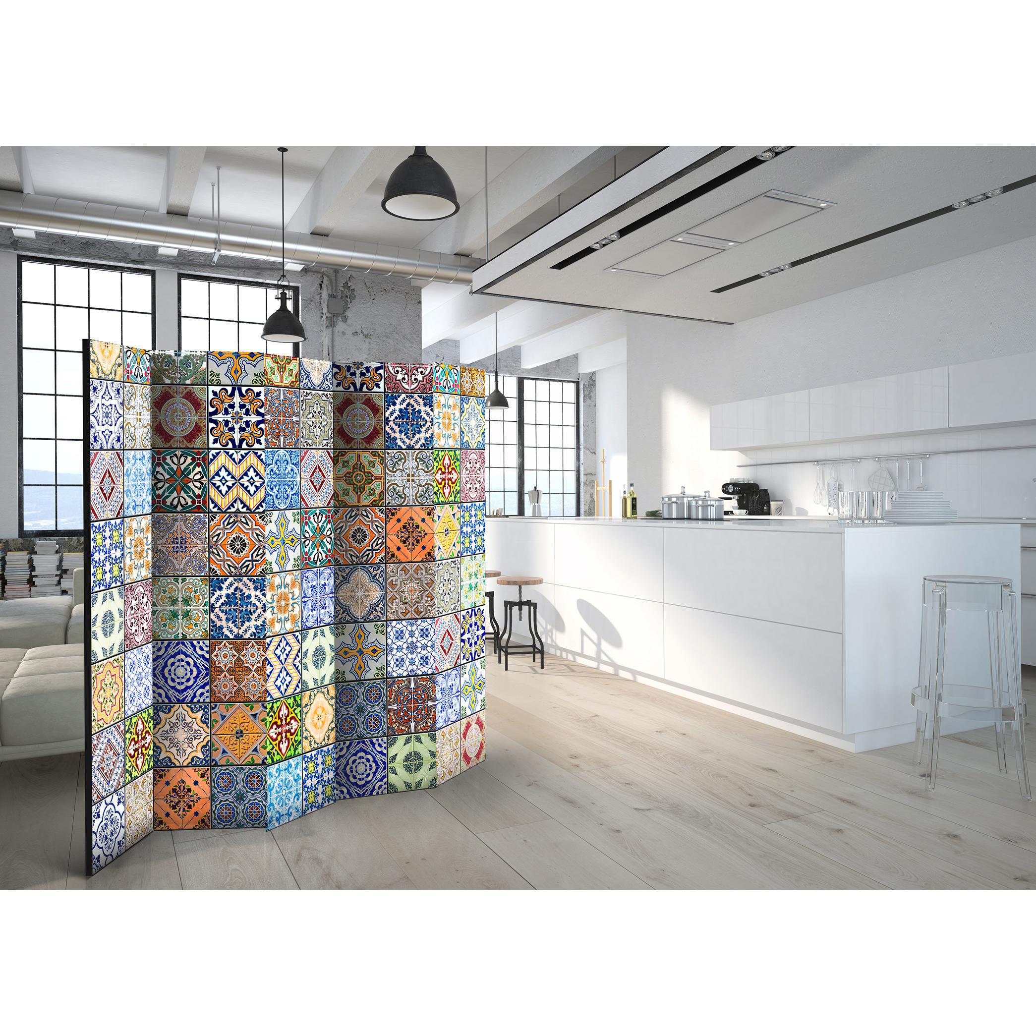 Rumsavdelare Skärmvägg Arkiio Colorful Mosaic II 225x172 cm