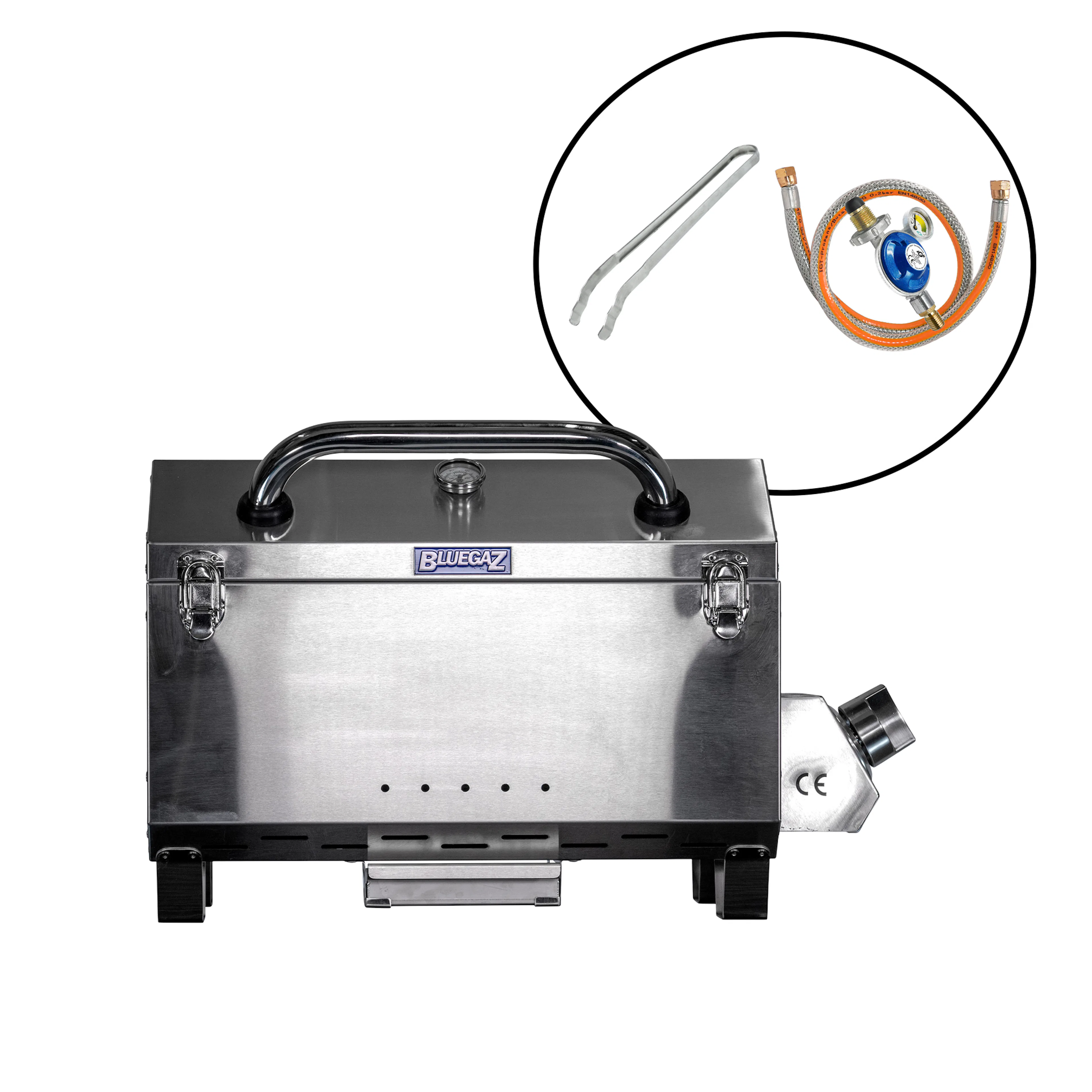 Gasolgrill Bluegaz T10 Paket Med Regulator & Tång
