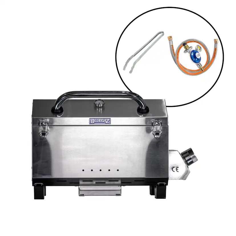 Gasolgrill Bluegaz T10 Paket Med Regulator & Tång