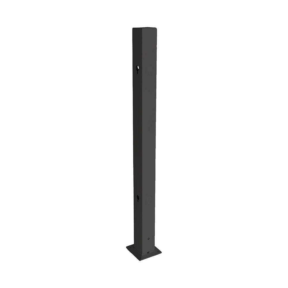 Aluminiumstolpe Skotte Garden Rand Svart