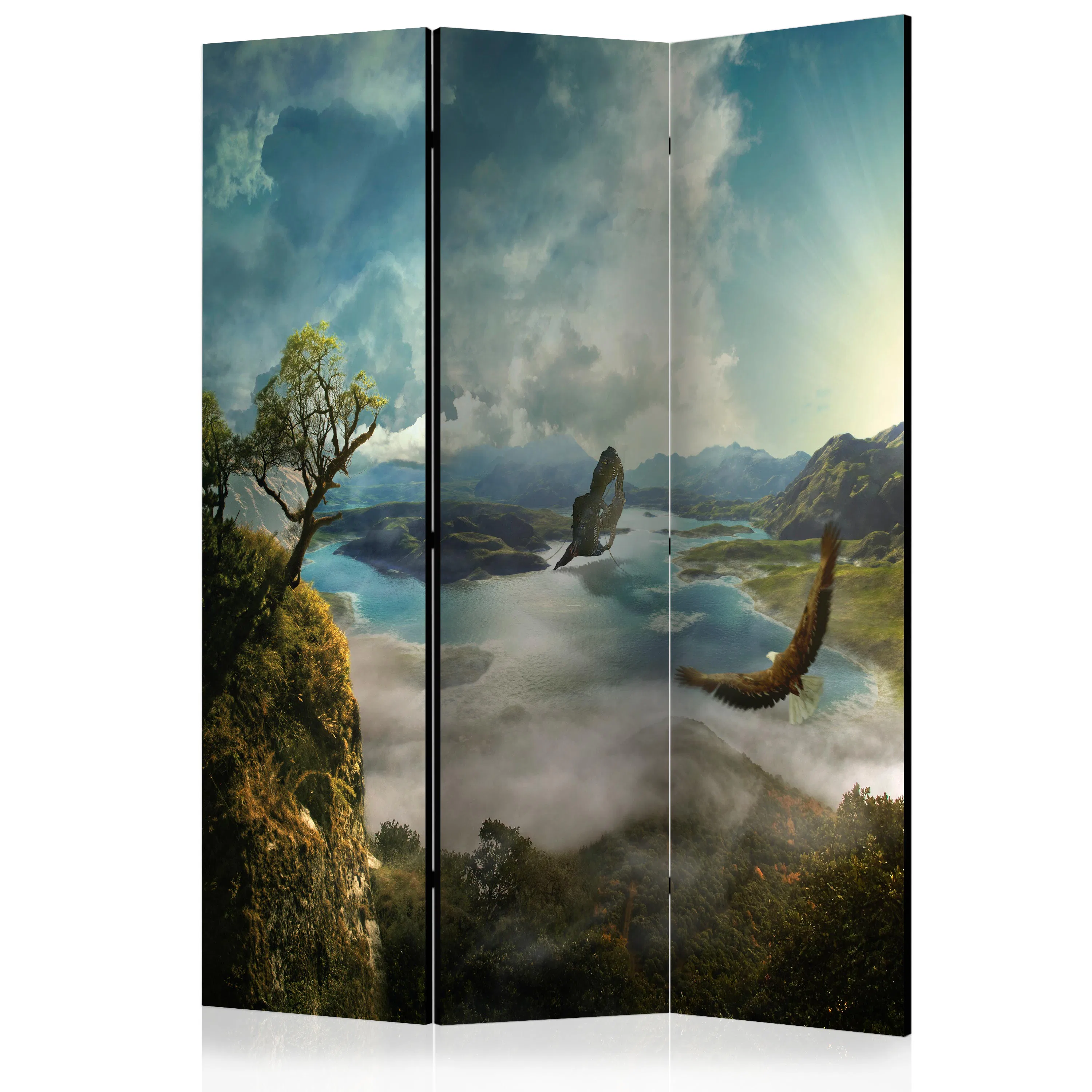 Rumsavdelare Skärmvägg Arkiio Flight Over The Lake 135x172 cm