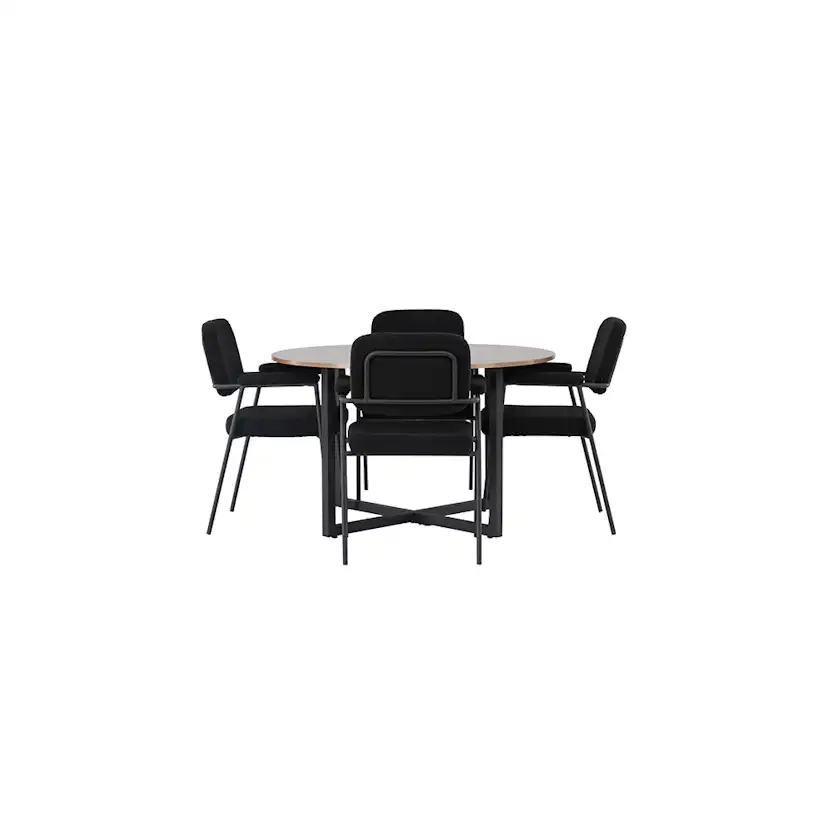 Matgrupp Venture Home Durango Ø120 cm med 4 st Yesterday stolar