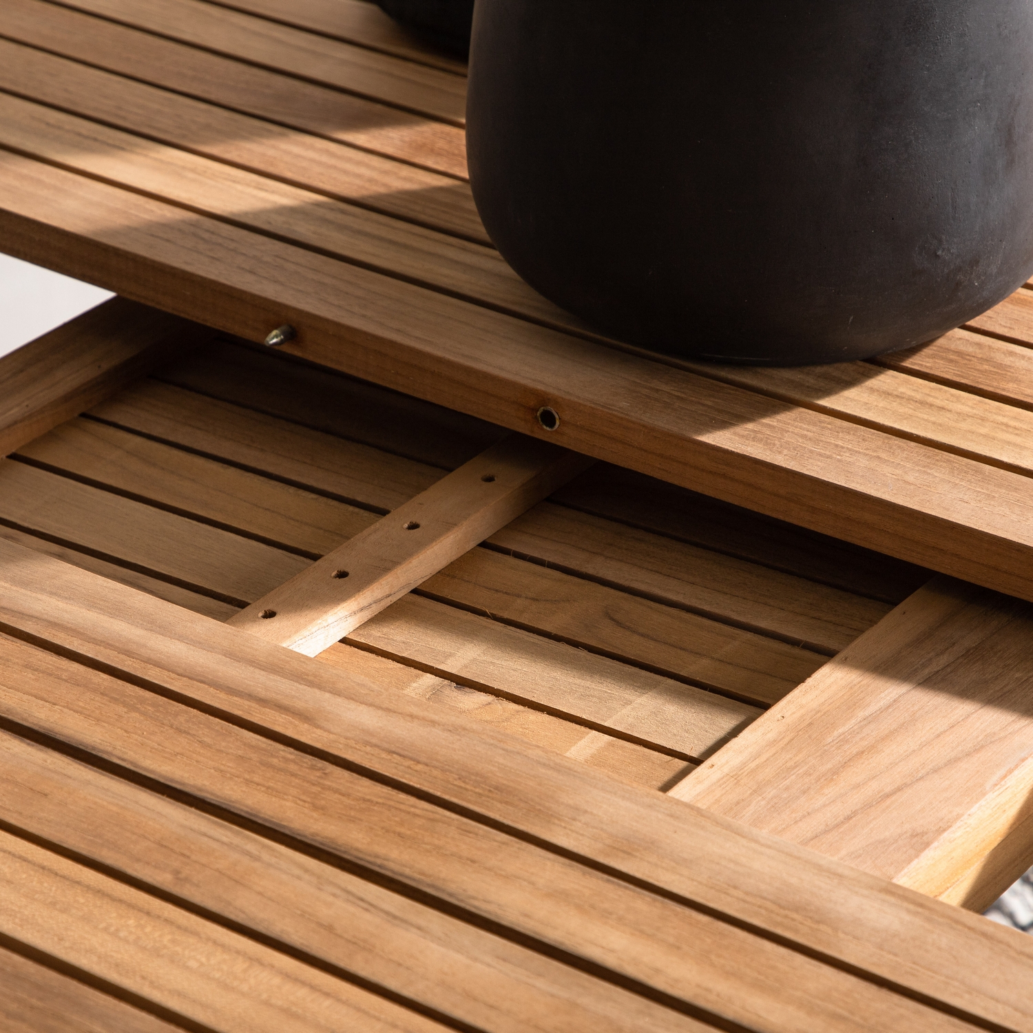 Panama - Table - 224/324*100 - svart Alu/Teak Svart/Teak