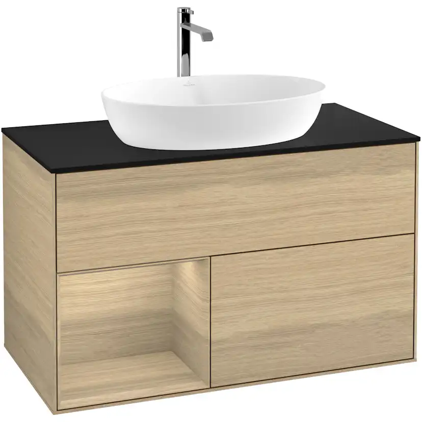 Tvättställsskåp Villeroy & Boch Finion med 2 Lådor Hylla och Bänkskiva för Fristående Tvättställ från Artis & Collaro