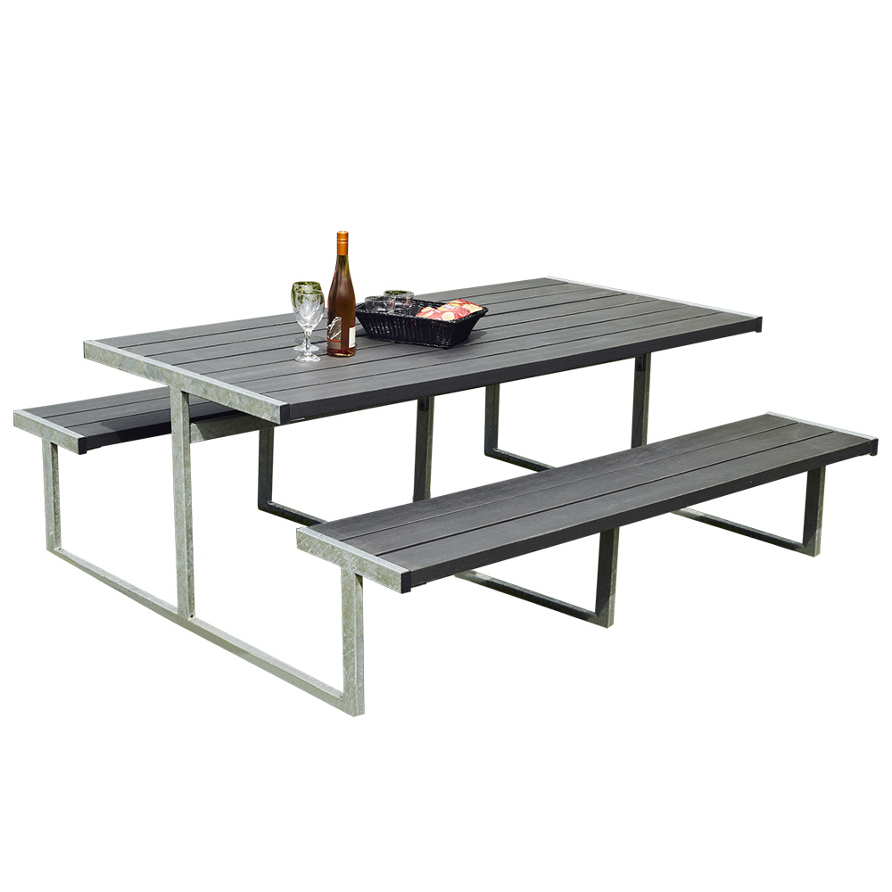 Picknickbord Hortus Nonwood Antracit Galvaniserad Ram Njord