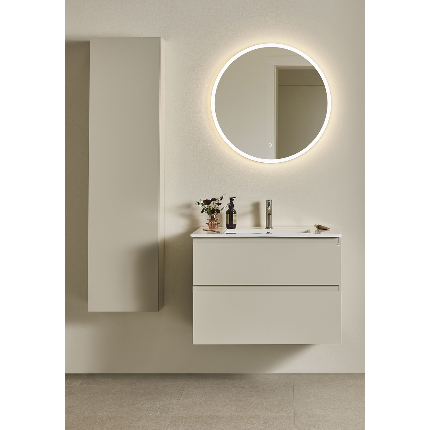 Tvättställsskåp Hafa Go Plus med Tvättställ Beige, B: 810mm