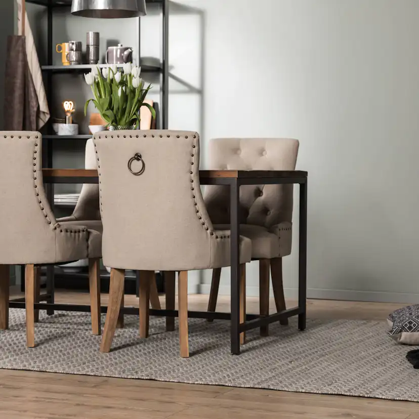 Matgrupp Bloomington Wilmer Rektangulär 140 cm med 4 Viktoria Matstol