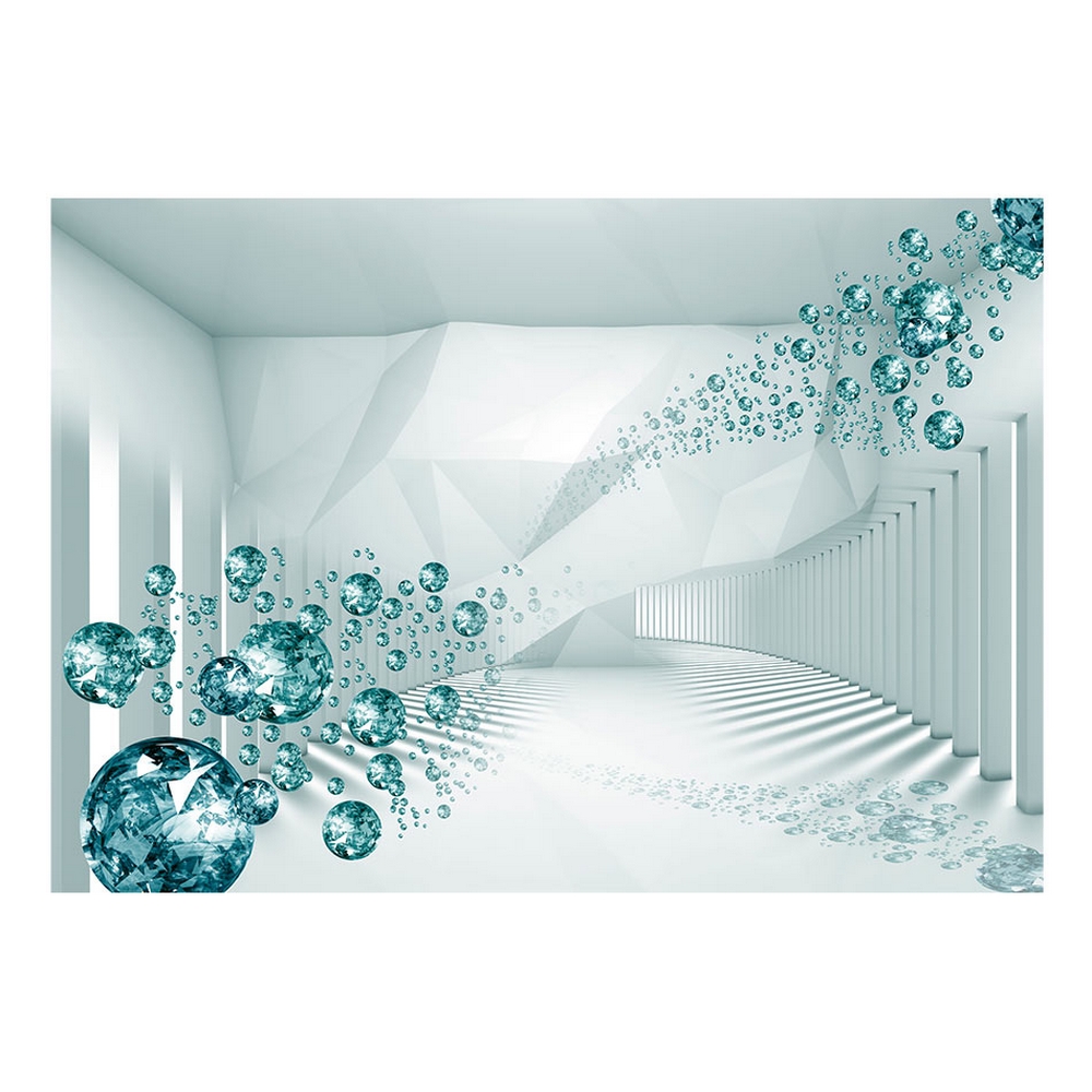 Fototapet Arkiio Självhäftande Diamond Corridor Turquoise