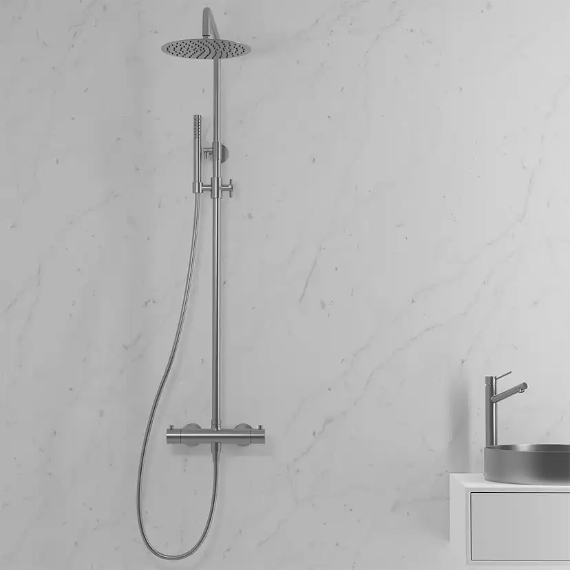 Takduschset Scandtap Steel Pleasure 2 Stål Rostfritt Stål