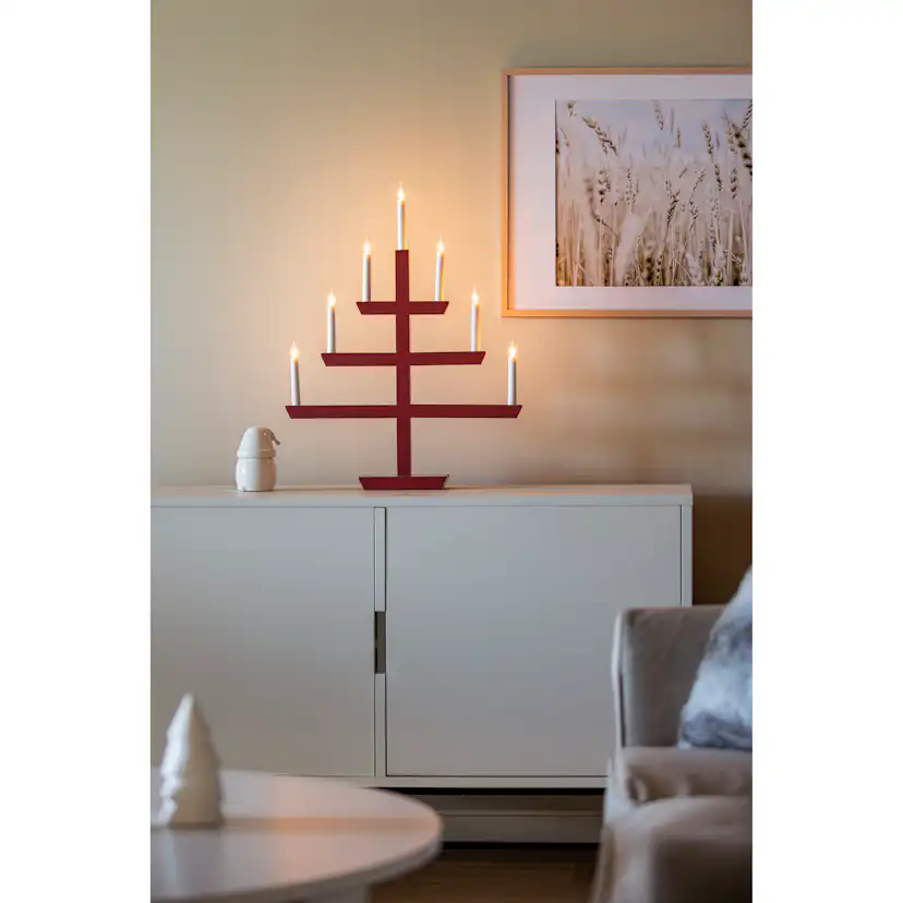 Adventsljusstake Gnosjö Konstsmide 2573 Träljusstake 7 Ljus
