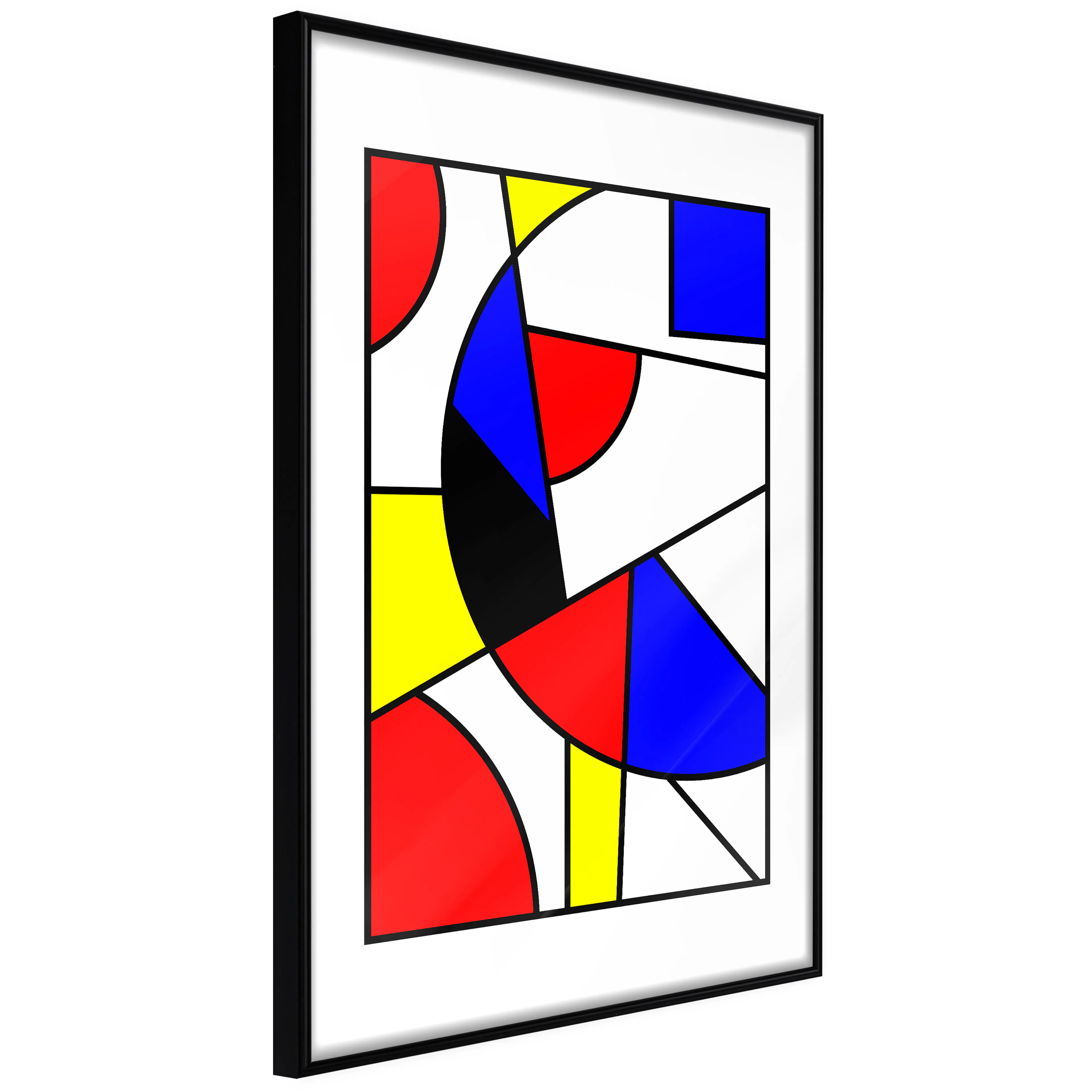 Affisch - Abstraction De Stijl [Poster] 30x45 Svart ram, 30x45 cm