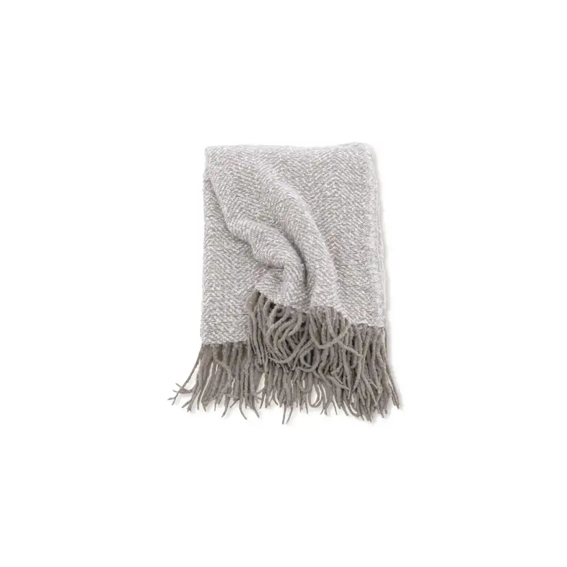 Toby Throw Polyester - Grey / White - 130*170 Grå/Vit