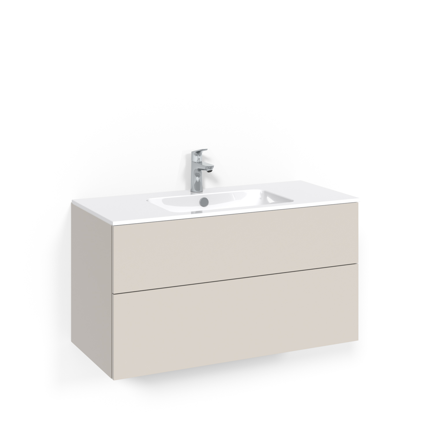 Crown Kommod 100x45 Beige Plain Light 14 Bredd 1000 mm, Beige, Utan Handtag