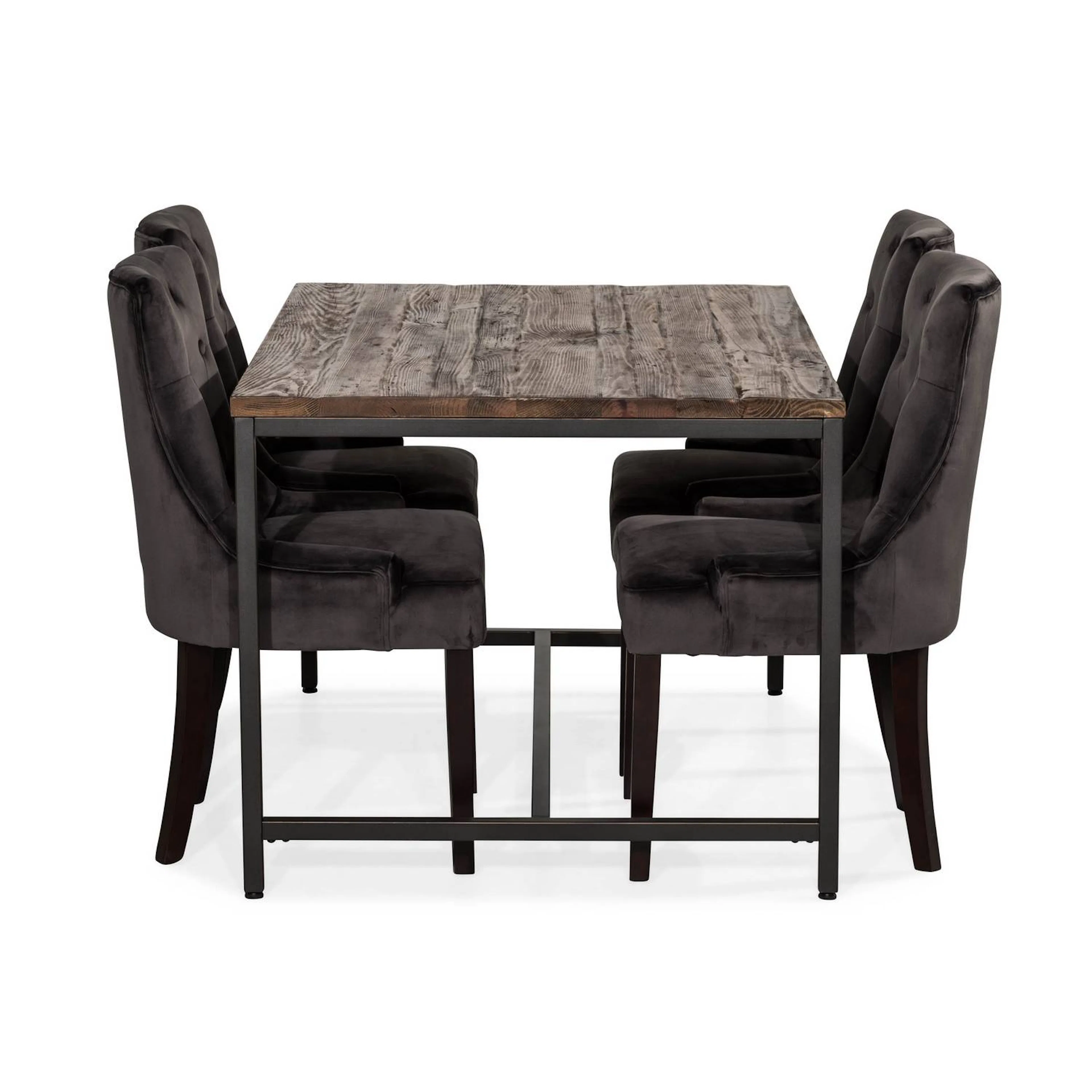 Matgrupp Bloomington Wilmer Rektangulär 140 cm med 4 Viktoria Matstol Sammet