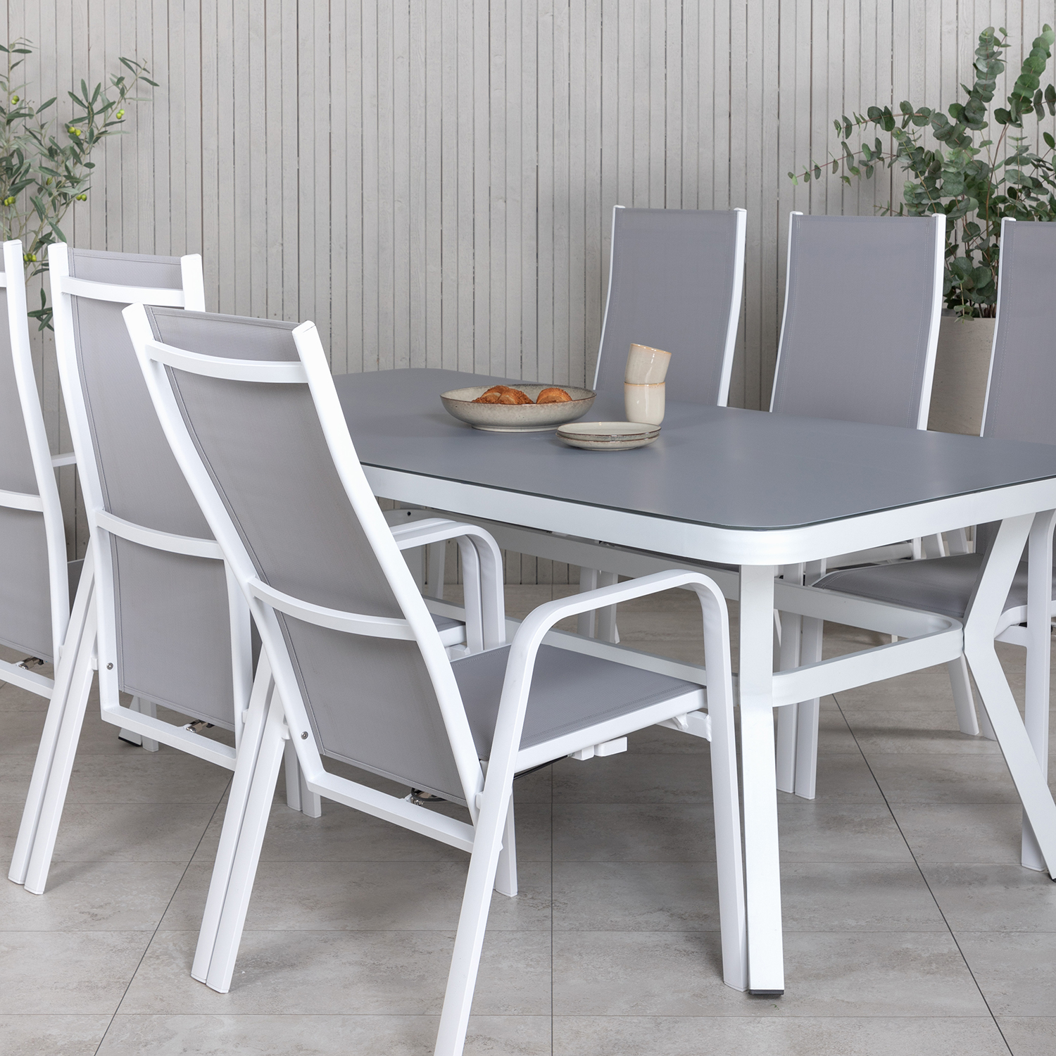 Matgrupp Utomhus Venture Home Virya 160x90 med 6 Copacabana ReclinerTrädgårdsstolar