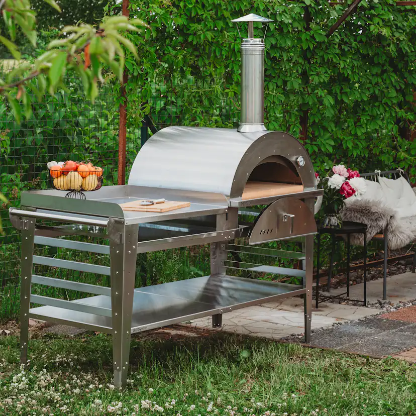 Pizzaugn GrillSymbol Pizzo med Pizzabord XL Inox