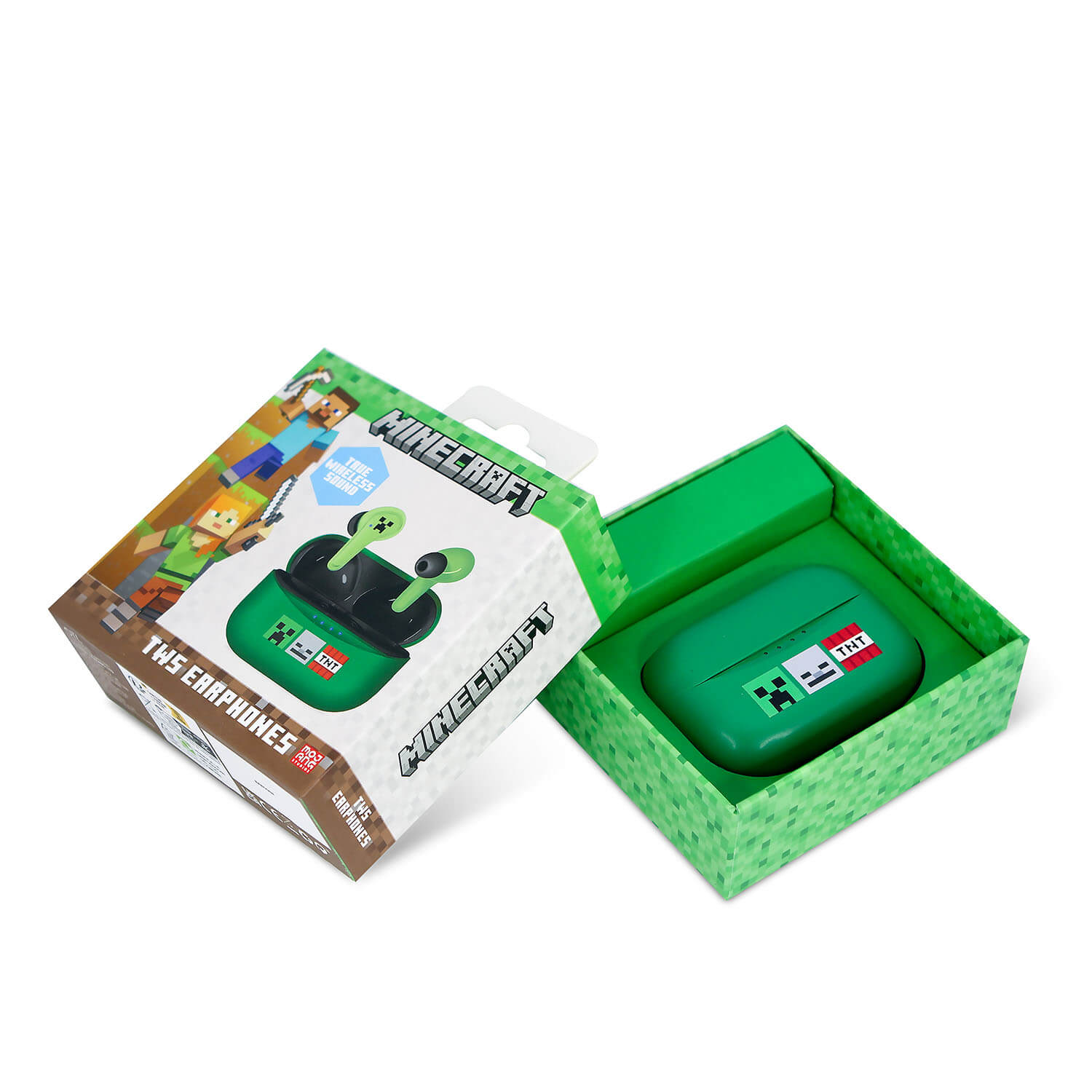 Hörlur MINECRAFT Grön In-Ear TWS