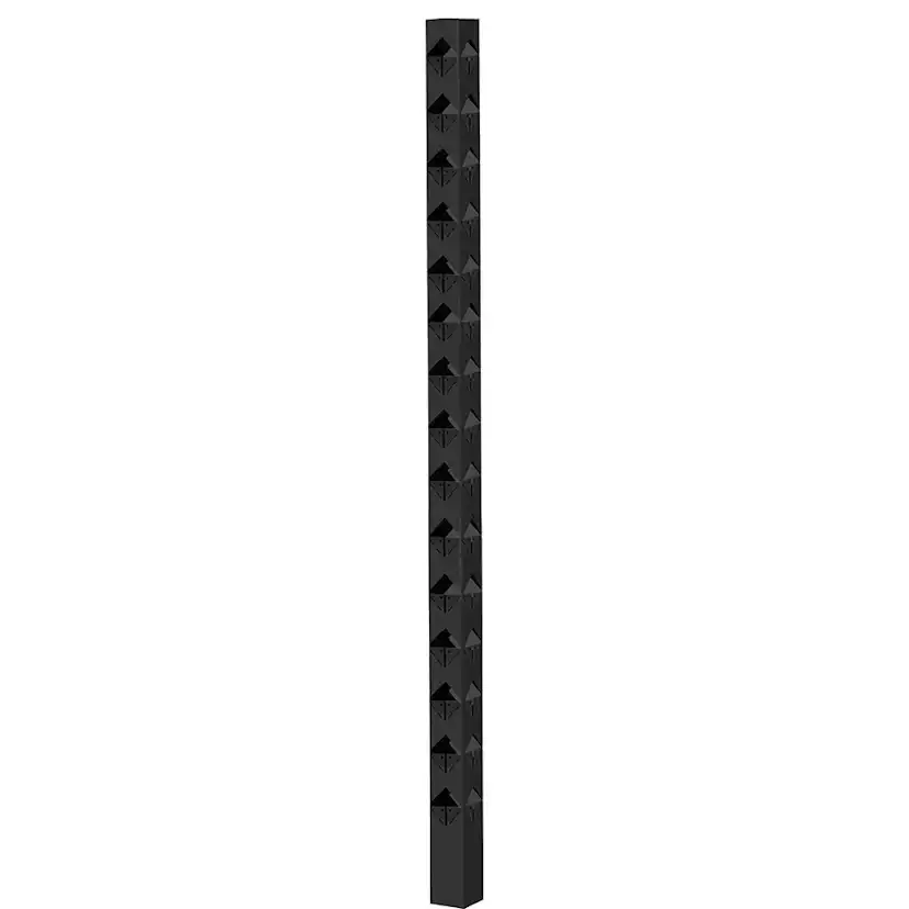 Staketstolpe Öckerö 1480mm svart 70x70 Hörn Svart, Höjd: 1480 mm