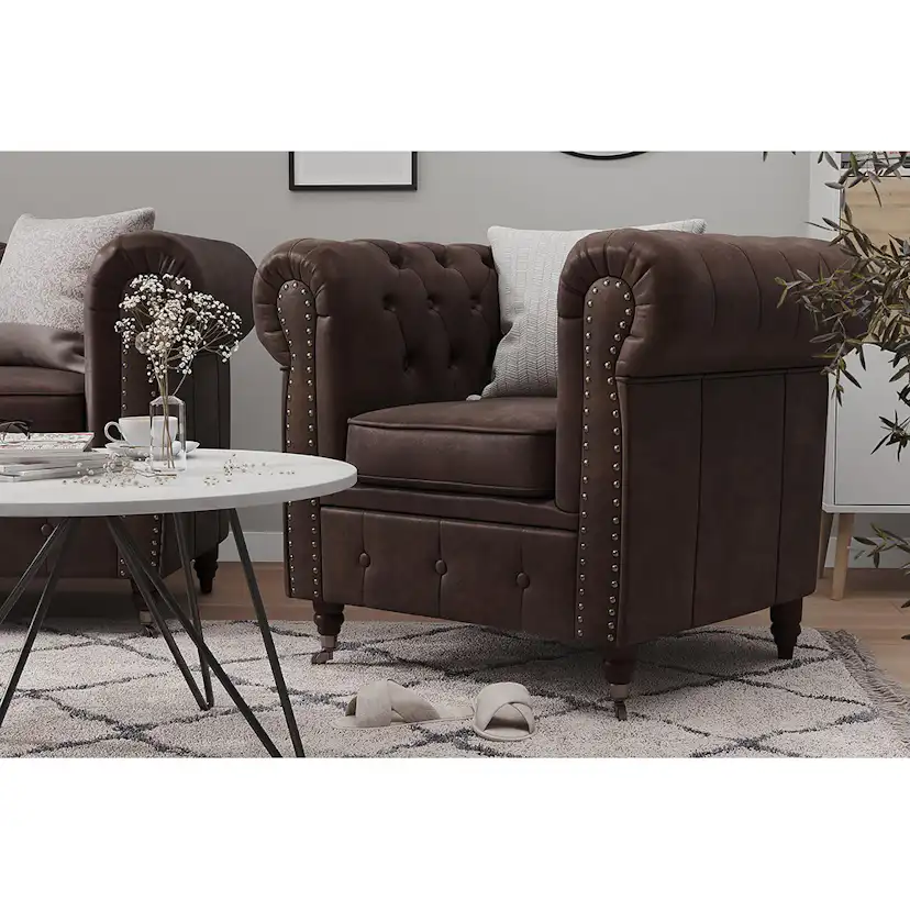 Fåtölj Manor House Chesterfield Deluxe Vintage