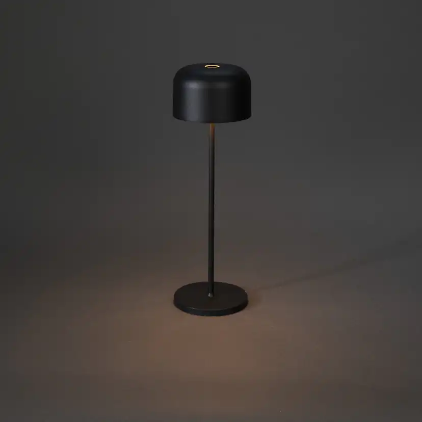 Lille bordslampa USB Svart Svart