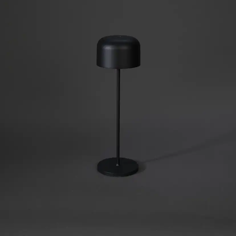 Lille bordslampa USB Svart Svart