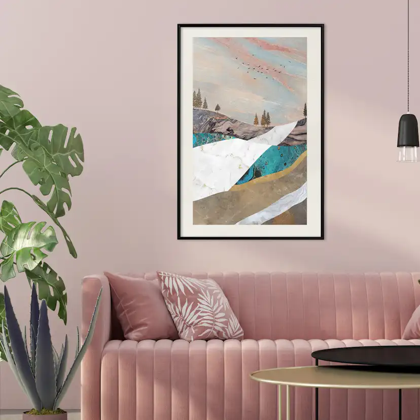 Poster Artgeist Affisch Mountains and Valleys
