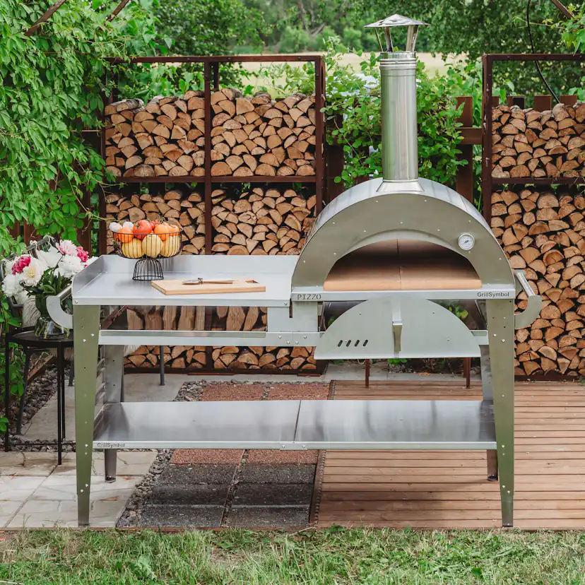 Pizzaugn GrillSymbol Pizzo med Pizzabord XL Inox