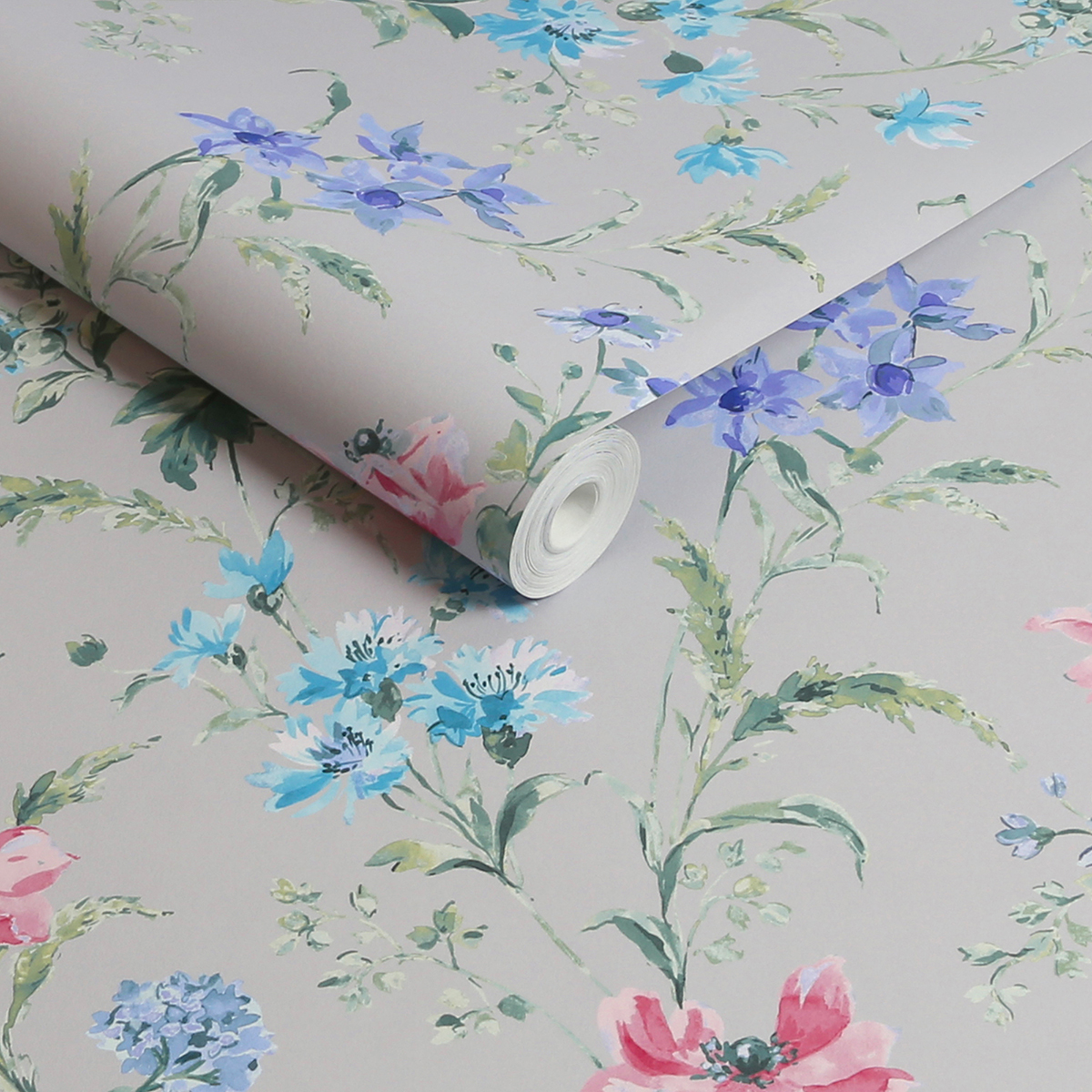 Tapet Laura Ashley Poppy Meadow Lila