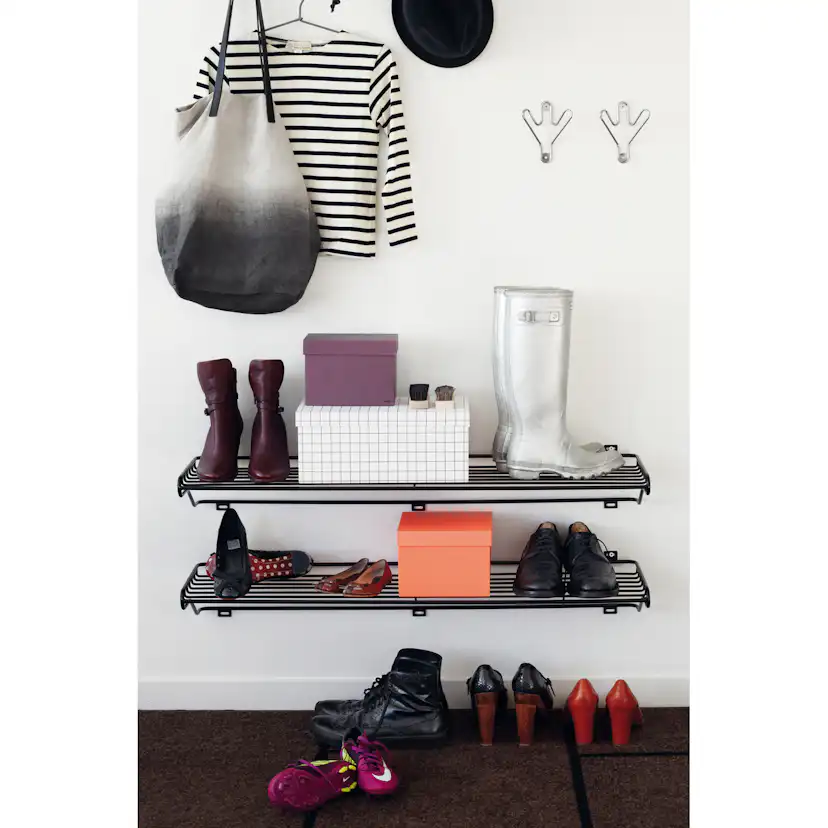 Shoe Shelf L black Svart