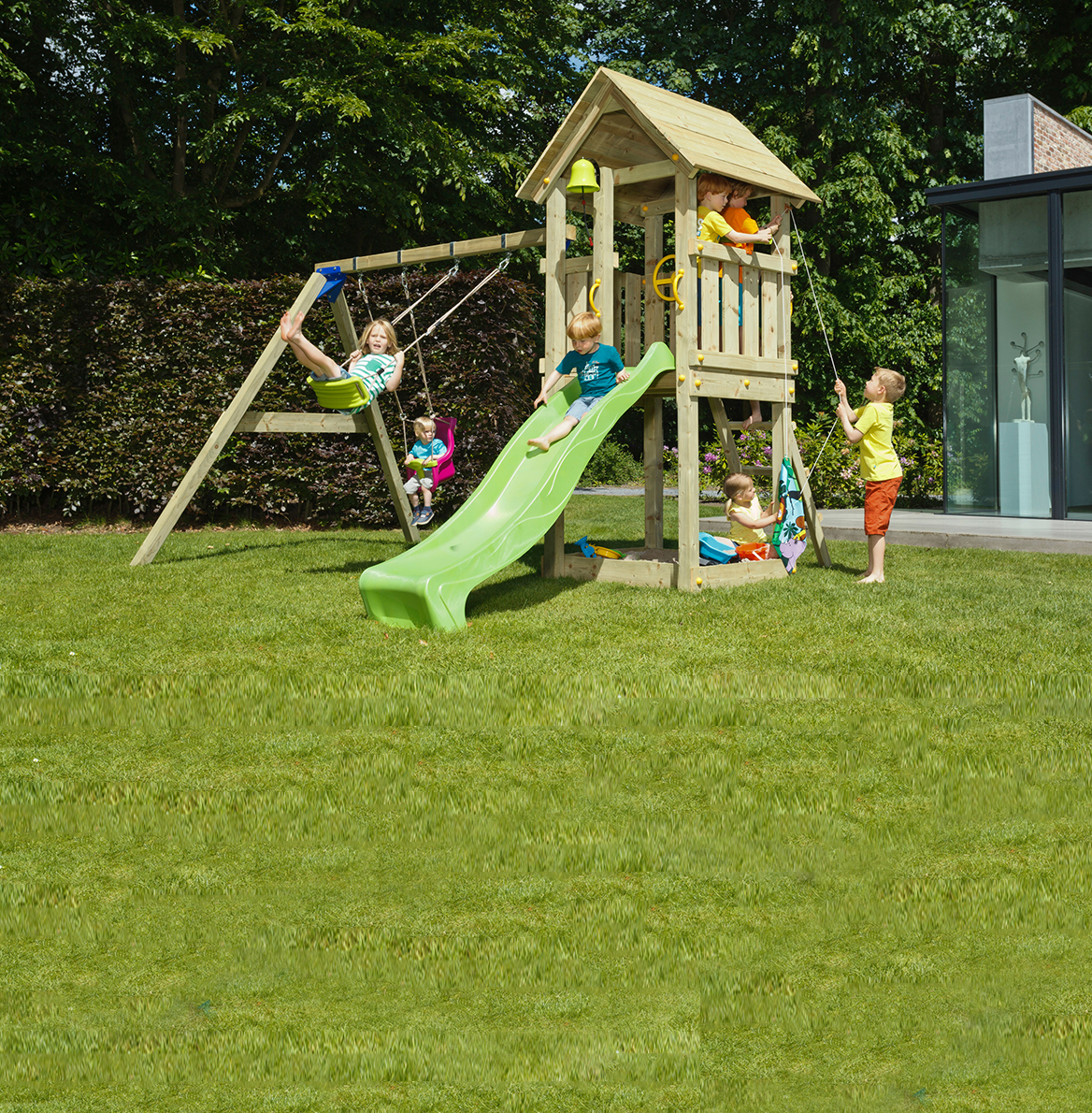 Lekställning Hörby Bruk Kiosk Lektorn med Rutschkana & Gunga