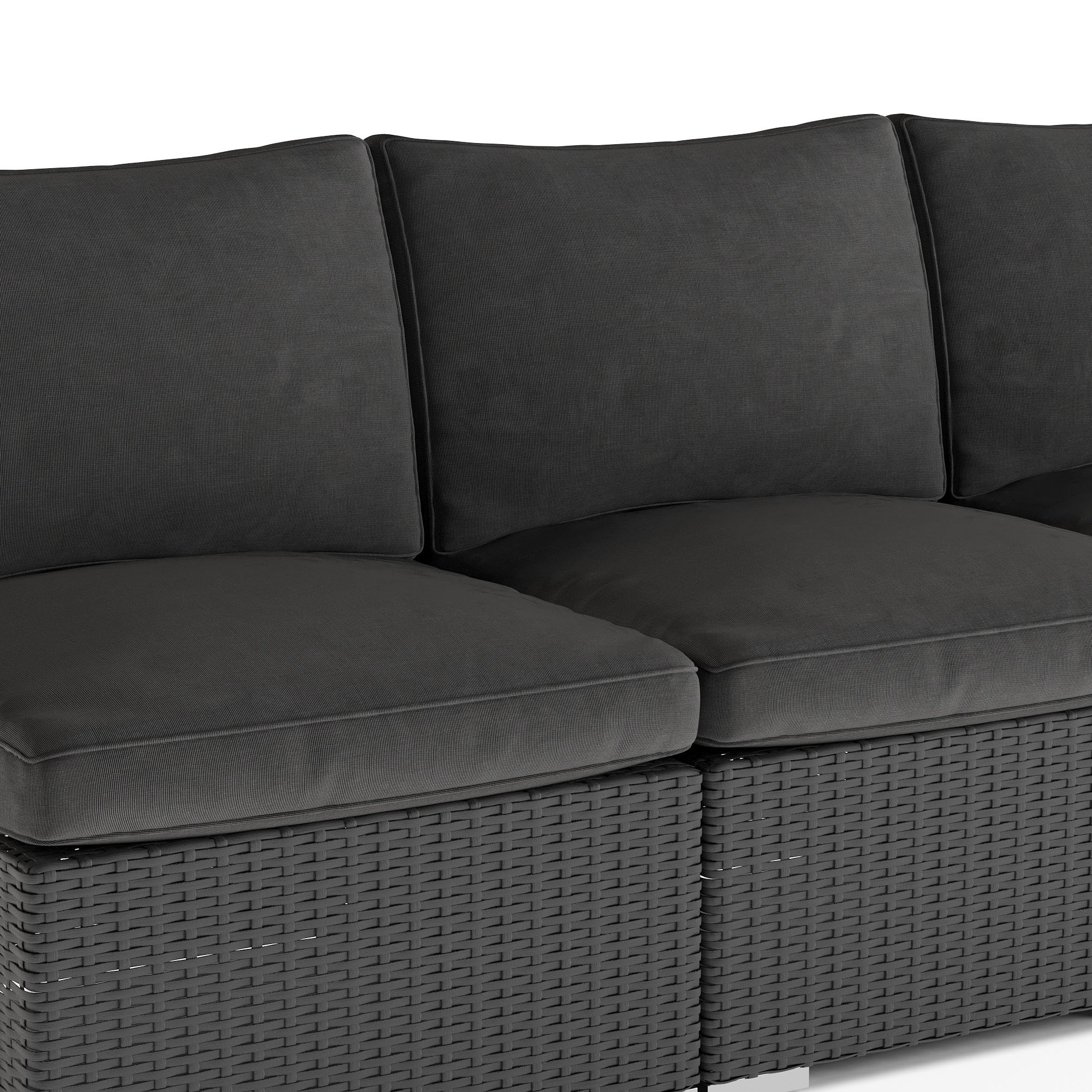 Utesoffa Comfort Garden Wisconsin Premium Loungesoffa Utomhus utan Armstöd 3-sits Konstrotting