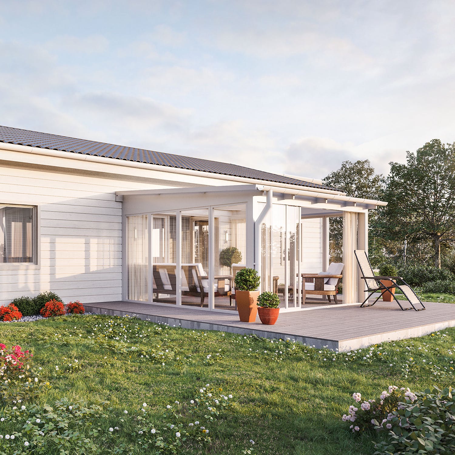 Fast Fönsterparti 2-Delad Halle Primolux