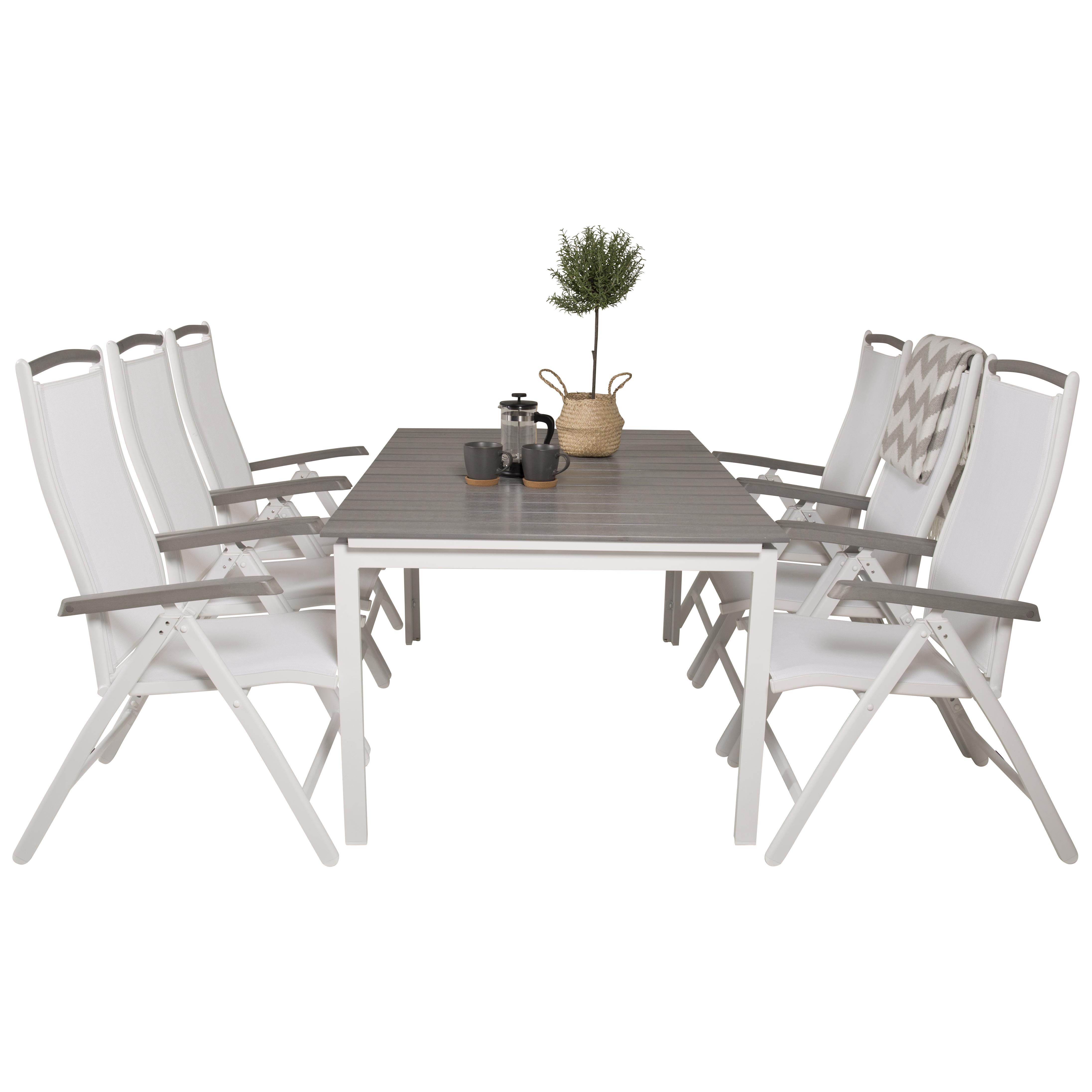 Matgrupp Venture Home Lova 160/240 med 6 Aleyna Stolar