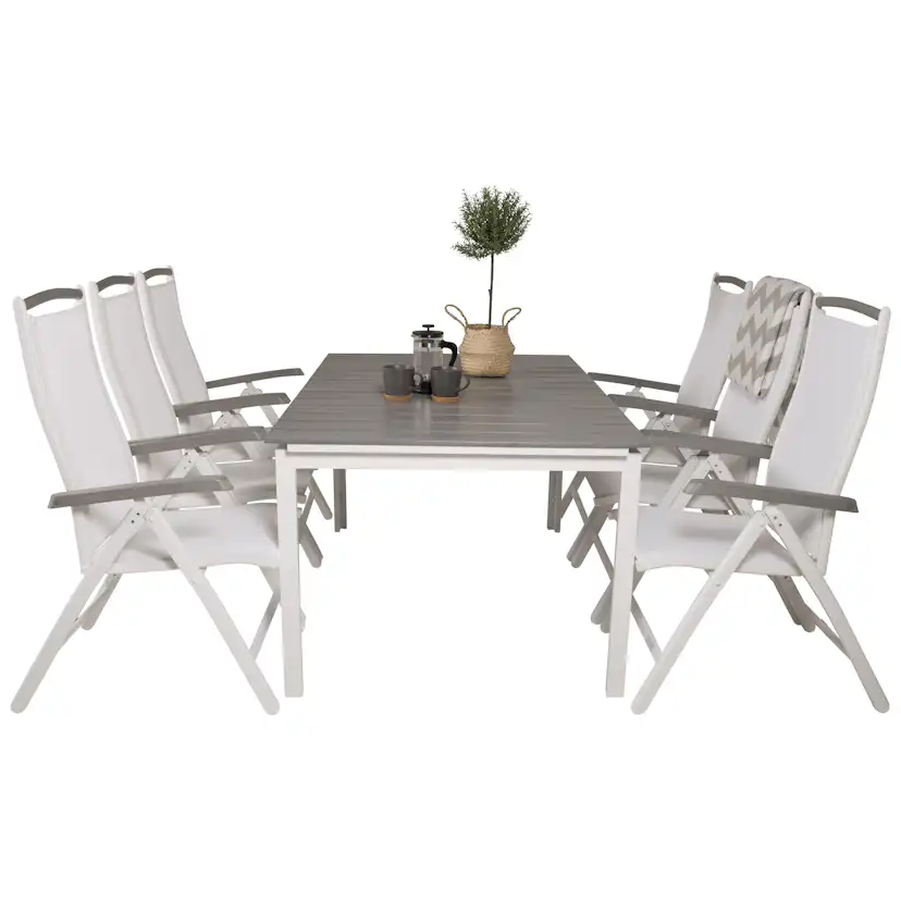 Matgrupp Venture Home Lova 160/240 med 6 Aleyna Stolar