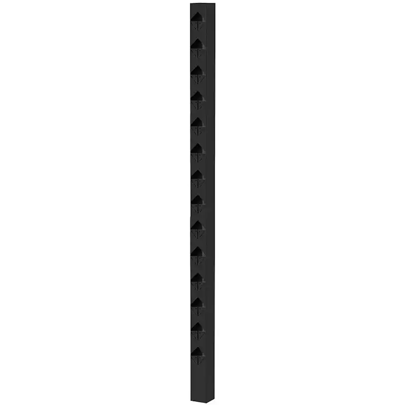 Staketstolpe Öckerö 1480mm svart 70x70 Mellan Svart, Höjd: 1480 mm