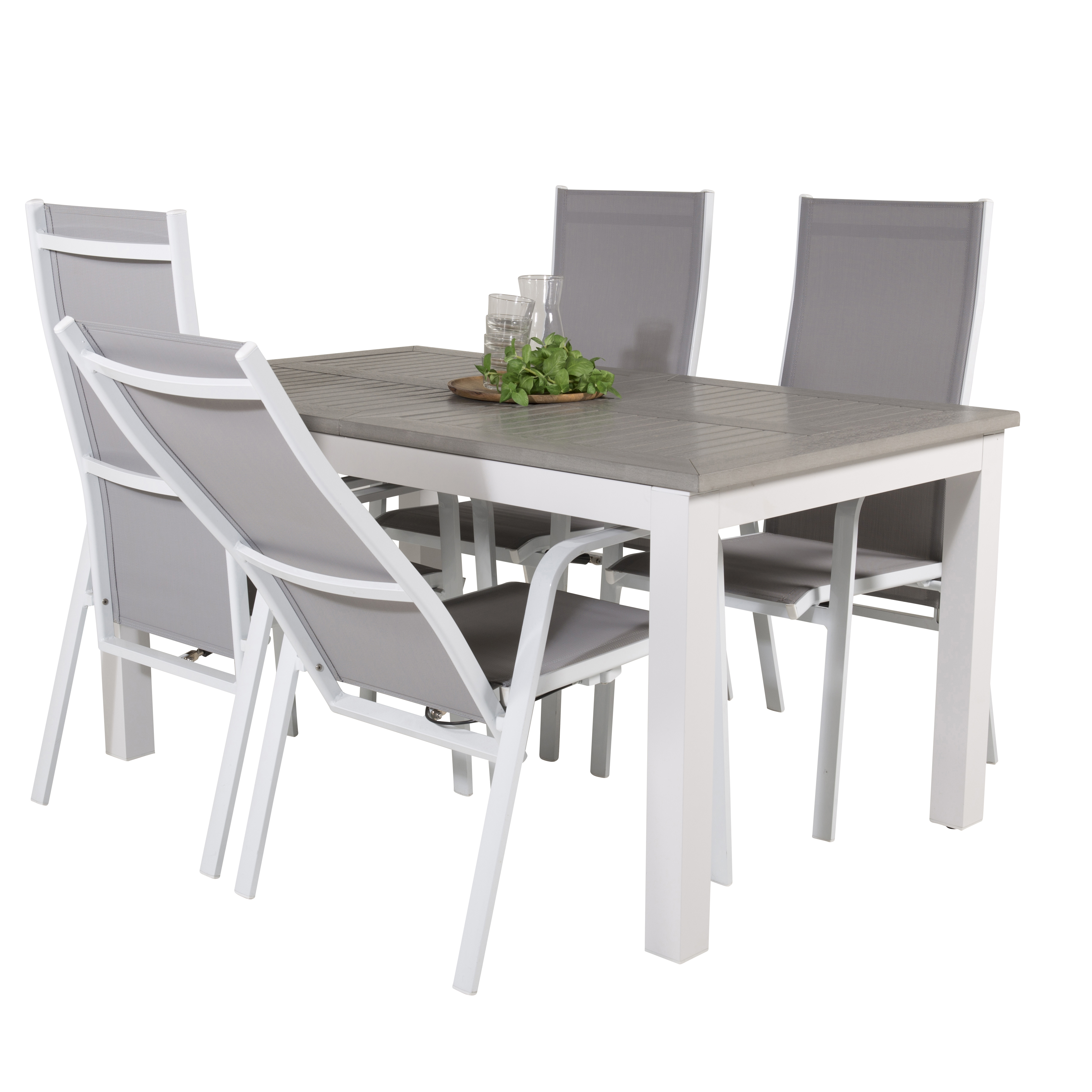 Matgrupp Venture Home Aleyna 160/240 med 4 Copacabana Matstolar