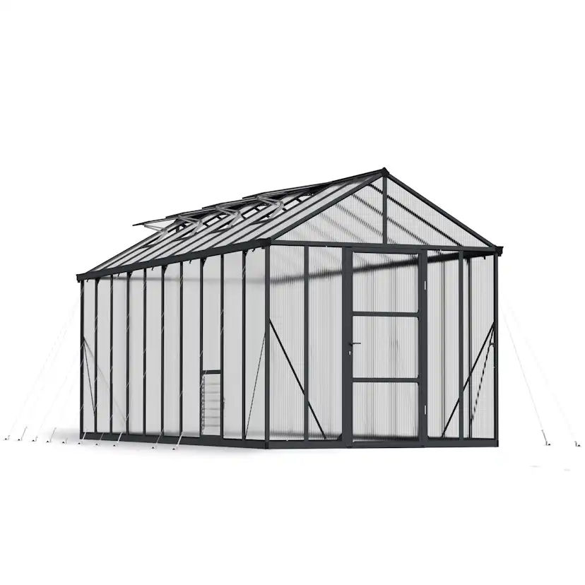 Växthus Canopia by Palram Glory 15,3 m² Mörkgrå