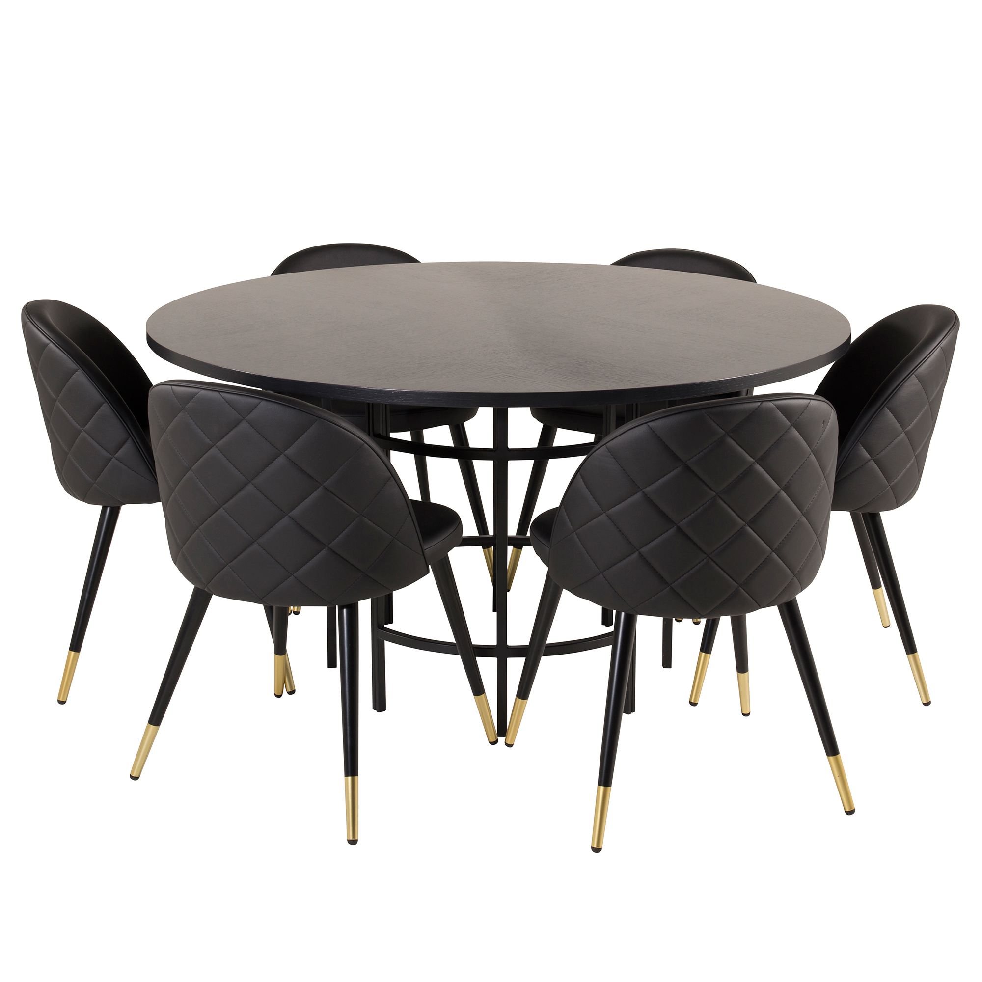 Matgrupp furniture/fashion Copenhagen med 6 Valentina Konstläder Stolar