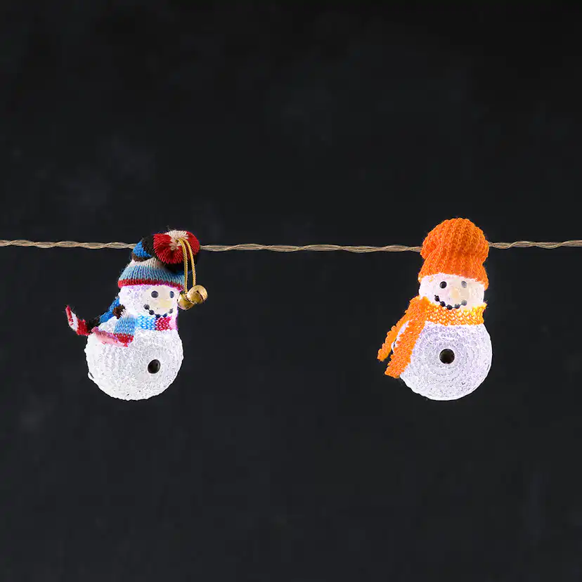 Ljusslinga Gnosjö Konstsmide Snögubbar 8
