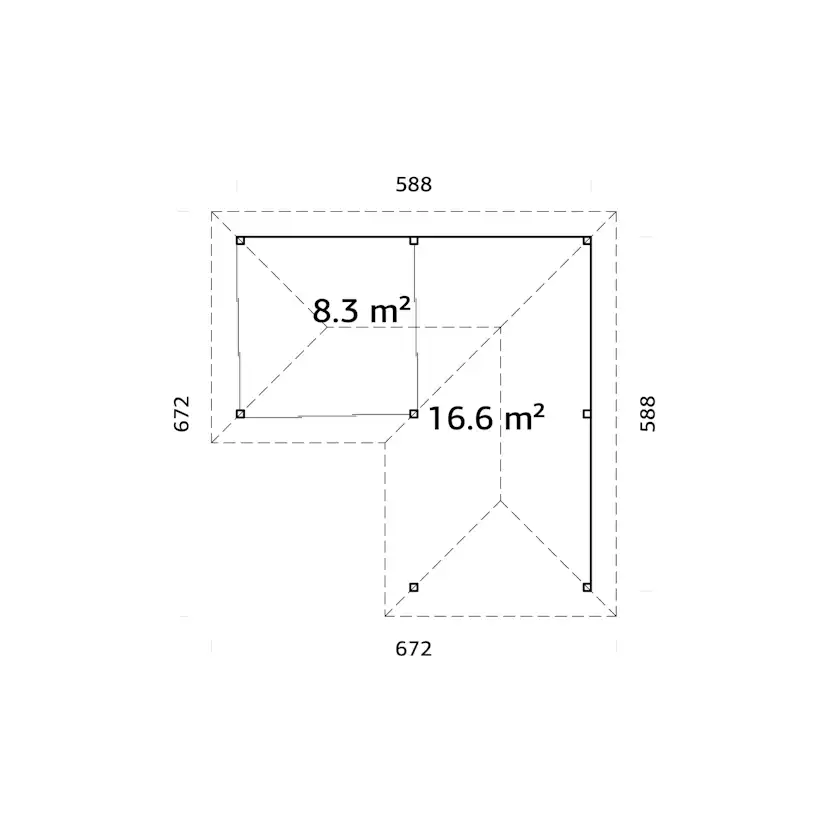 Uterum Palmako Bianca 24,9 m2 Set 512 Slide Plus