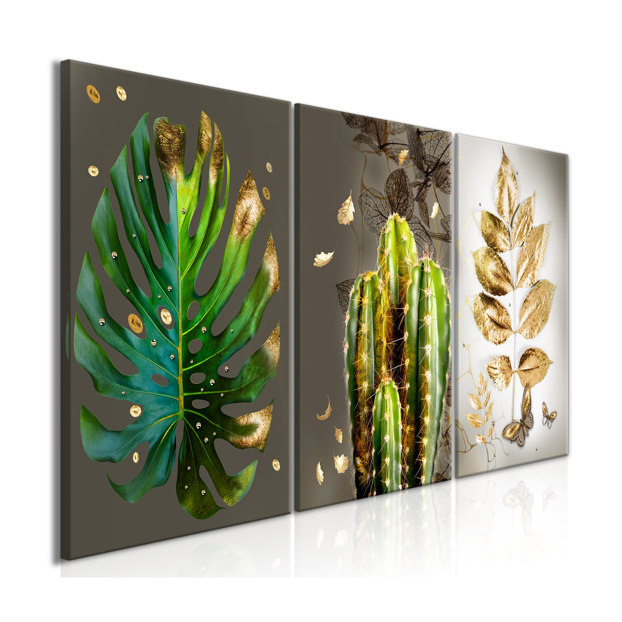 Tavla Arkiio Covered In Gold 3 delar 120x60