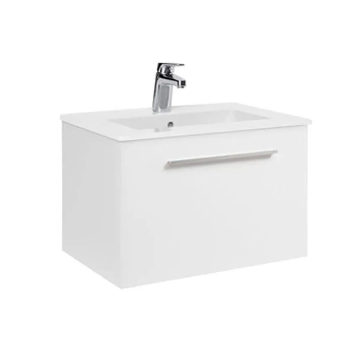 AL EL AQU KMD+TS1 60KMP VIT BxHxD: 613x420x394 mm, Högblank Vit, Tvättställ: Porslin