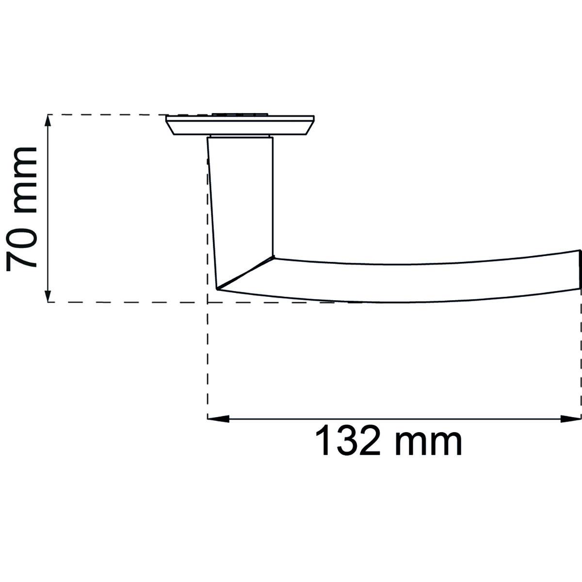 Ytterdörrhandtag Habo Atlanta Rostfritt