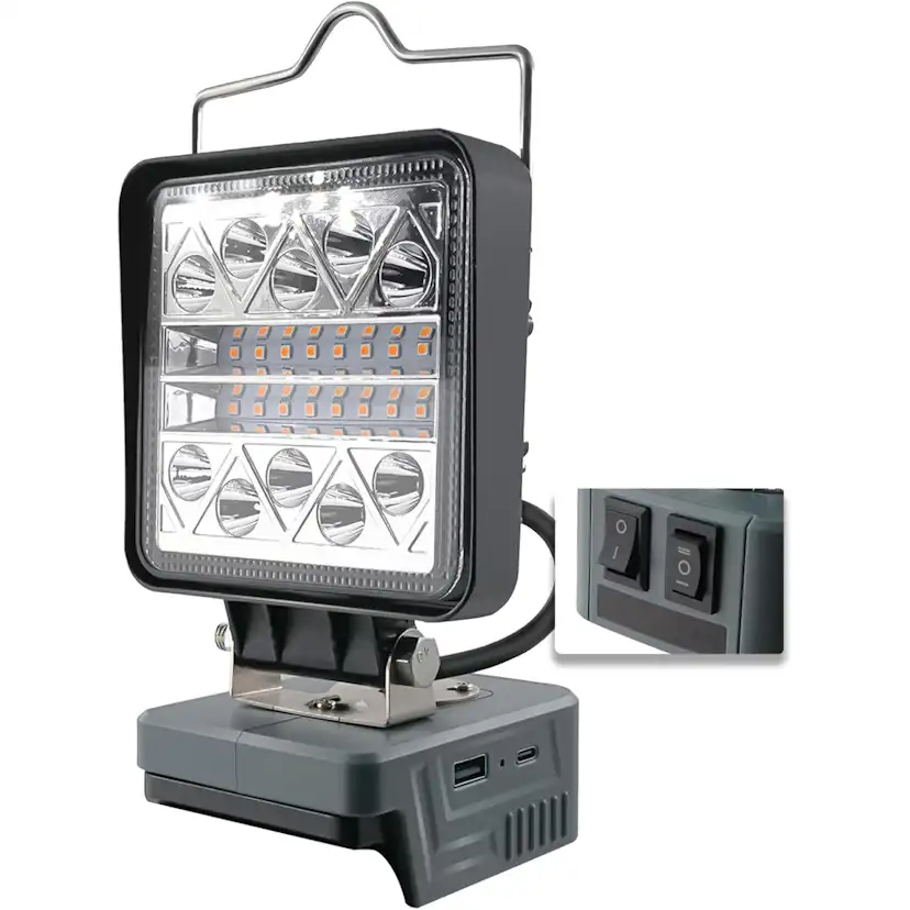 Arbetsbelysning Japcell LED 800–1800 Lumen Till Bosch 18V ProCore – Flexibel Arbetslampa